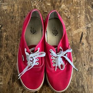 Red “Off the wall” vans